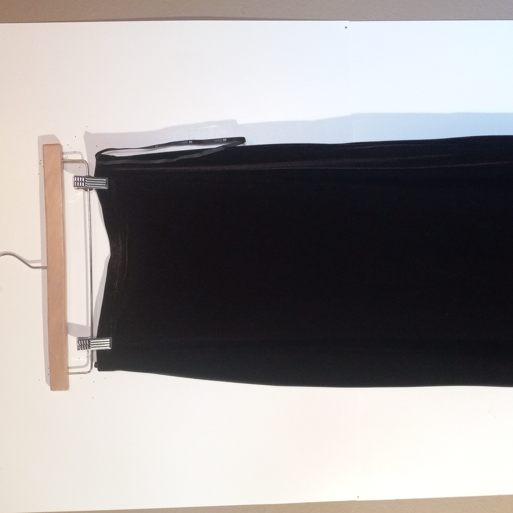 Deep brown Tasdashi stretch maxi skirt-always no smoking garments